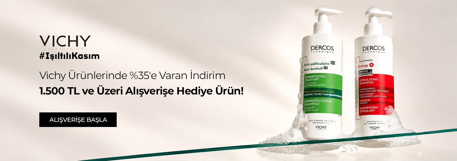 Vichy'de %35'e Varan İndirim + 1.500 TL Üzeri Alışverişe Hediye Ürün