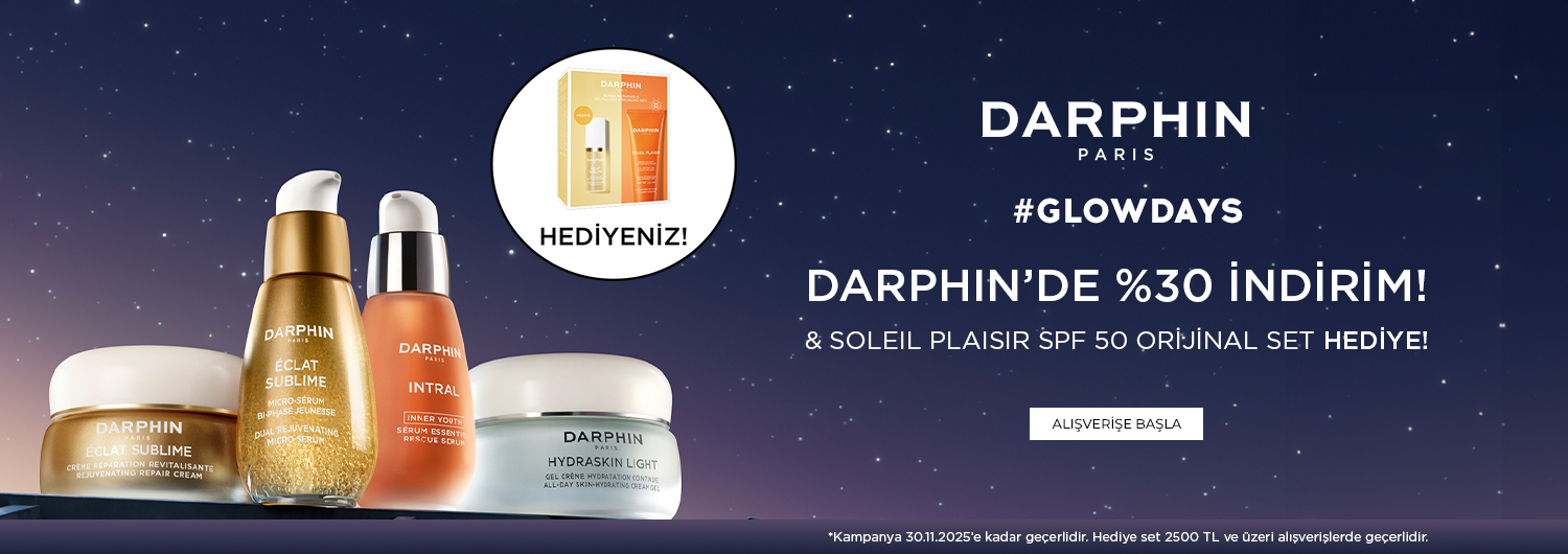 Kampanya kısa bir süre için geçerli olup stoklarla sınırlıdır. Yalnızca sms ve e-mail doğrulamasını yapmış hesaplar faydalanabilir. Hediye ürünlerin sepete eklenmesi için kampanya altında listelenen Darphin ürünlerinden minimum 2500TL tutarında ürün eklemeniz yeterlidir. Kampanya sadece online alışverişler içindir. Kısmi iade durumunda kampanya şartları tekrar değerlendirilir. İade sonrası kampanya koşulu sağlanmıyorsa hediye ürünü geri alınır veya hediye ürünün satış bedeli iade tutarından düşülür. Bu nedenle iade tutarı beklenenden düşük çıkabilir veya iade oluşmayabilir.

