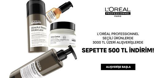 L’Oréal Professionnel Serie Expert Seçili Ürünlerinde 3000 TL Üzeri Alışverişlerinde Sepette 500 TL İndirim!