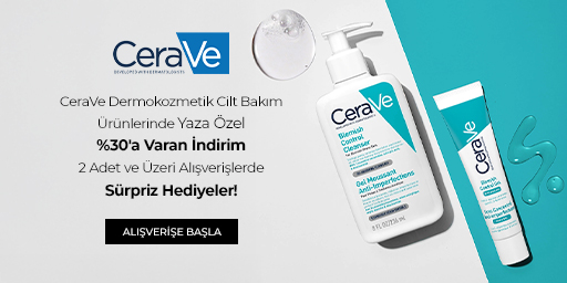 Kampanyadan yalnızca SMS ve e-posta doğrulaması yapılmış üyeler, sepetlerine
2 adet veya daha fazla CeraVe ürünü eklediklerinde,
sunulan
sürpriz hediyelerden faydalanabilirler.
Seçili CeraVe ürünlerinde geçerli olan yaza özel %30’a varan indirimler
ürün fiyatlarına yansıtılmış olup, sepette ek bir indirim uygulanmayacaktır.
Bu kampanya, her siparişte bir adet sürpriz hediye ile sınırlıdır.
Satın alınan ürünlerin iadesi durumunda, kampanya şartı (minimum 2 ürün) bozulacağı için
hediye ürünün de açılmamış ve hasarsız olarak iadesi zorunludur; aksi takdirde
hediye ürünün bedeli toplam iade tutarından mahsup edilecektir.
Ayrıca iade sonrası kalan sepet tutarı "Ücretsiz Kargo" alt limitinin altında kalırsa,
kampanya dahilinde alınmayan kargo ücreti iade tutarından düşülerek işlem yapılacaktır.