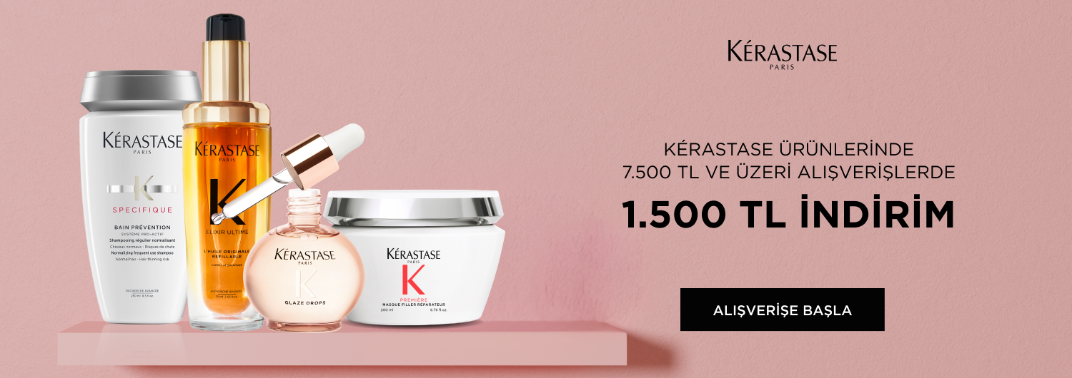 Seçili Kerastase ürünlerinde geçerli olan bu kampanyadan yararlanmak için kupon kodu gerekmemekte olup, sepetinize kampanya dahilindeki ürünlerden en az 7.500 TL değerinde eklediğinizde 1.500 TL indirim ödeme ekranında otomatik olarak uygulanacak ve Seçtiğiniz Hediye Ürününüz sepetinize eklenecektir. Kampanya 1 kullanım ile sınırlıdır ve hediye ürün stokları mevcuttur. Kısmi iade durumunda, iade sonrası kalan sepet tutarı kampanya alt sınırını (7.500 TL) karşılamıyorsa 1.500 TL’lik indirim ve hediye ürün avantajı iptal edilerek iade tutarı ürünlerin indirimsiz fiyatları üzerinden yeniden hesaplanır; bu hesaplama nedeniyle iade tutarı ürün fiyatından düşük çıkabilir veya bakiye oluşmayabilir. Ayrıca iade sonrası kalan tutarın "Ücretsiz Kargo" bareminin altında kalması durumunda, kampanya kapsamında alınmayan kargo ücreti iade tutarından düşülür.