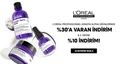 Loreal Professionnel Paris Keratin Alpha Ürünlerinde %30'a Varan İndirime ek 2. üründe %10 indirim