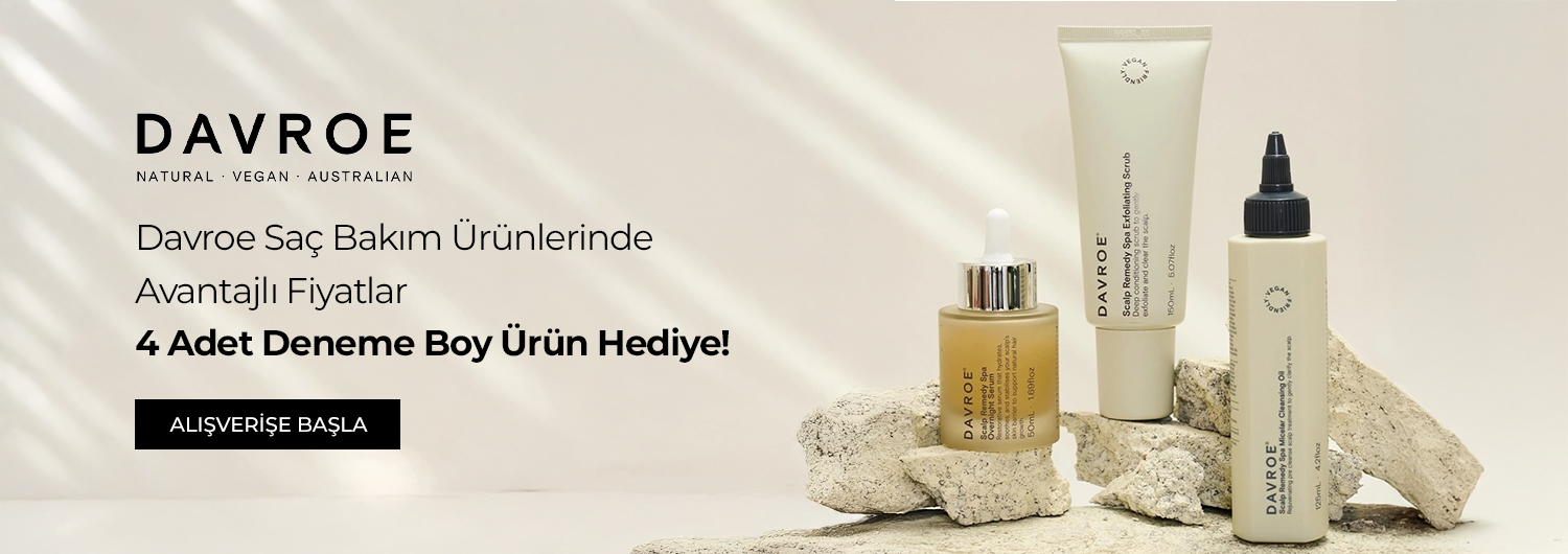 Bundle (set) stok kodlu ürünler dahil değildir; sadece kampanya altında listelenen tüm ürünler dahildir.
4 adet deneme boy ürün hediye avantajı sepetinize doğrudan yansıtılmıştır.
Kampanyadan yararlanmak için sepete eklenen Davroe ürünleri indirimli fiyatlar üzerinden hesaplanacaktır. Kısmi iade durumunda, iade tutarı ürünün satın alınan
indirimli fiyatı üzerinden hesaplanır.
İndirim doğrudan ürün bazlı uygulandığı için, iade edilen ürünün net tutarı hesabınıza aktarılır; ancak kampanya kapsamı dışındaki diğer sepet avantajları veya kargo baremleri bu iadeden dolayı değişiklik gösterebilir.
