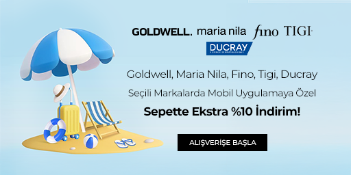 Goldwell, Maria Nila, Fino, Tigi, Ducray Seçili Markalarda Mobil Uygulamaya Özel Sepette Ekstra %10 İndirim!