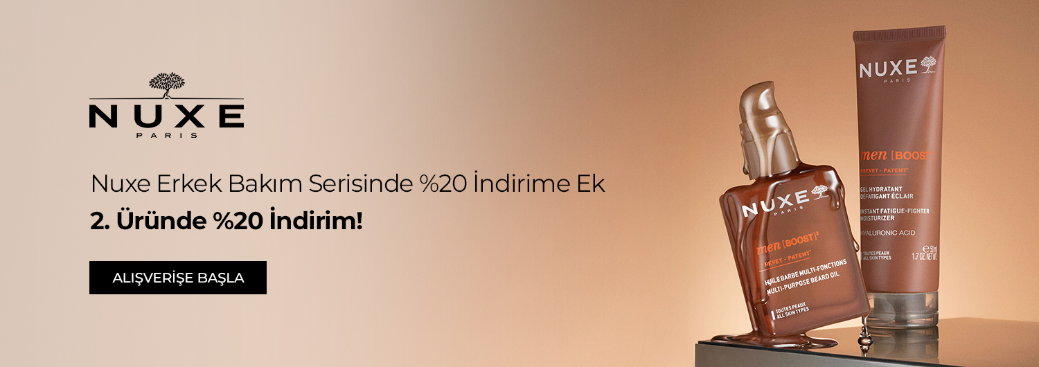 Bundle (set) stok kodlu ürünler dahil değildir; sadece kampanya altında listelenen tüm ürünler dahildir.
%20'ye Ek 2. Üründe %20 indirim sepette yansıtılacaktır.
Kampanyadan yararlanmak için sepete eklenen Nuxe ürünleri indirimli fiyatlar üzerinden hesaplanacaktır. Kısmi iade durumunda, iade tutarı ürünün satın alınan
indirimli fiyatı üzerinden hesaplanır.
İndirim doğrudan ürün bazlı uygulandığı için, iade edilen ürünün net tutarı hesabınıza aktarılır; ancak kampanya kapsamı dışındaki diğer sepet avantajları veya kargo baremleri bu iadeden dolayı değişiklik gösterebilir.