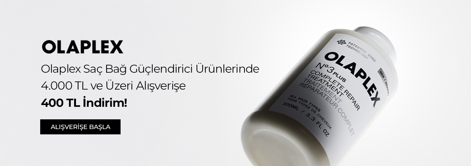 Bundle (set) stok kodlu ürünler dahil değildir; sadece kampanya altında listelenen tüm ürünler dahildir.
4.000 TL ve üzerine alışverişde 400 TL indirim sepet fiyatlarına yansıtılacaktır.
Kampanyadan yararlanmak için sepete eklenen Olaplex ürünleri indirimli fiyatlar üzerinden hesaplanacaktır. Kısmi iade durumunda, iade tutarı ürünün satın alınan
indirimli fiyatı üzerinden hesaplanır.
İndirim doğrudan ürün bazlı uygulandığı için, iade edilen ürünün net tutarı hesabınıza aktarılır; ancak kampanya kapsamı dışındaki diğer sepet avantajları veya kargo baremleri bu iadeden dolayı değişiklik gösterebilir.