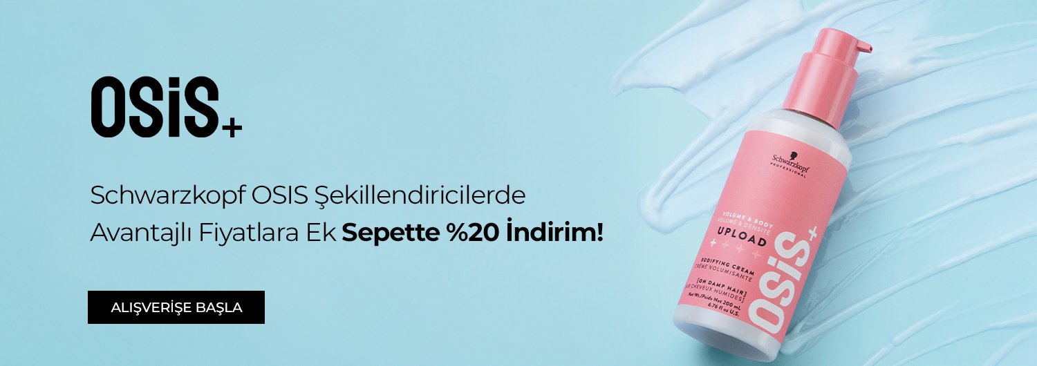 Sadece kampanya altında listelenen tüm ürünler dahildir.
%20 indirim ürün fiyatlarına sepette yansıtılacaktır.
Kampanyadan yararlanmak için sepete eklenen Schwarzkopf OSIS ürünleri indirimli fiyatlar üzerinden hesaplanacaktır. Kısmi iade durumunda, iade tutarı ürünün satın alınan
indirimli fiyatı üzerinden hesaplanır.
İndirim doğrudan sepette uygulandığı için, iade edilen ürünün ödenmiş tutarı hesabınıza aktarılır; ancak kampanya kapsamı dışındaki diğer sepet avantajları veya kargo baremleri bu iadeden dolayı değişiklik gösterebilir.