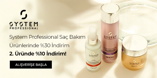 Bundle (set) stok kodlu ürünler dahil değildir; sadece kampanya altında listelenen tüm ürünler dahildir.
%30 indirime ek, 2. üründe %10 indirim ürün fiyatlarına doğrudan yansıtılmıştır.
Kampanyadan yararlanmak için sepete eklenen System Professional ürünleri indirimli fiyatlar üzerinden hesaplanacaktır. Kısmi iade durumunda, iade tutarı ürünün satın alınan
indirimli fiyatı üzerinden hesaplanır.
İndirim doğrudan ürün bazlı uygulandığı için, iade edilen ürünün net tutarı hesabınıza aktarılır; ancak kampanya kapsamı dışındaki diğer sepet avantajları veya kargo baremleri bu iadeden dolayı değişiklik gösterebilir.