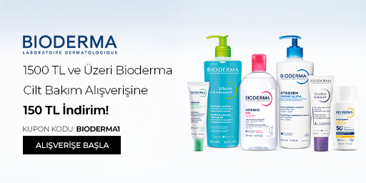 Bioderma Cilt Bakım Ürünlerinde 1500 TL Üzerine 150 TL İndirim!