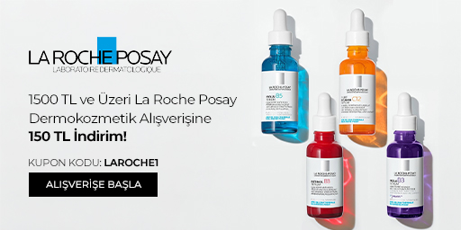 Bundle (set) stok kodlu ürünler dahil değildir; sadece kampanya altında listelenen tüm ürünler dahildir.
Her müşteri 1 kez yararlanabilir; LAROCHE1 kupon koduyla 150 TL indirim tutarı sepete yansıtılacaktır. Kampanyadan yararlanmak için sepete eklenen La Roche Posay ürünleri indirimli fiyatlar üzerinden hesaplanacaktır. Kısmi iade durumunda, iade tutarı ürünün satın alınan
indirimli fiyatı üzerinden hesaplanır.
İndirim doğrudan ürün bazlı uygulandığı için, iade edilen ürünün net tutarı hesabınıza aktarılır; ancak kampanya kapsamı dışındaki diğer sepet avantajları veya kargo baremleri bu iadeden dolayı değişiklik gösterebilir.