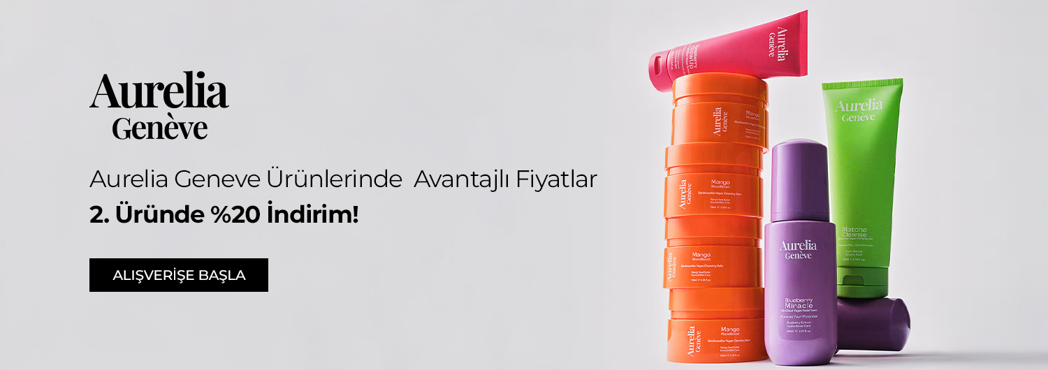 Bundle (set) stok kodlu ürünler dahil değildir; sadece kampanya altında listelenen tüm ürünler dahildir. İkinci üründe %20 indirim ürün fiyatlarına sepette yansıtılacaktır.
Kampanyadan yararlanmak için sepete eklenen Aurelia Geneve ürünleri indirimli fiyatlar üzerinden hesaplanacaktır. Kısmi iade durumunda, iade tutarı ürünün satın alınan
indirimli fiyatı üzerinden hesaplanır.
İndirim doğrudan ürün bazlı uygulandığı için, iade edilen ürünün net tutarı hesabınıza aktarılır; ancak kampanya kapsamı dışındaki diğer sepet avantajları veya kargo baremleri bu iadeden dolayı değişiklik gösterebilir.