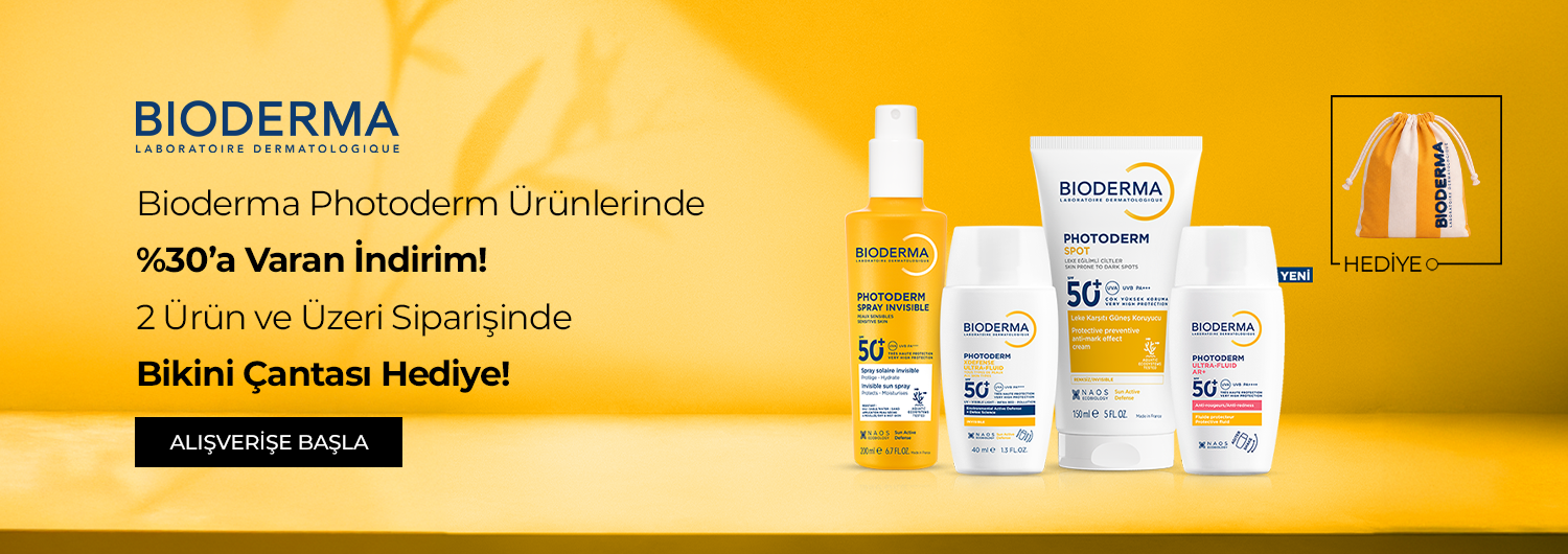 Bundle (set) stok kodlu ürünler dahil değildir; sadece kampanya altında listelenen tüm ürünler dahildir.
%30'a varan indirim ürün fiyatlarına doğrudan yansıtılmıştır. 2 ürün ve üzeri alımlarınızda hediye bikini çantası sepete otomatik eklenecektir.
Kampanyadan yararlanmak için sepete eklenen Bioderma Photoderm ürünleri belirlenen kampanya koşulları üzerinden hesaplanacaktır.
Hediye ürün stoklarla sınırlıdır ve fiyatsız/hediye olarak sunulmaktadır.
Kısmi iade durumunda, iade tutarı ürünün satın alınan
indirimli / kampanyalı net fiyatı üzerinden hesaplanır.
İade durumunda, kampanya kapsamı dışındaki diğer sepet avantajları veya kargo baremleri değişiklik gösterebilir.