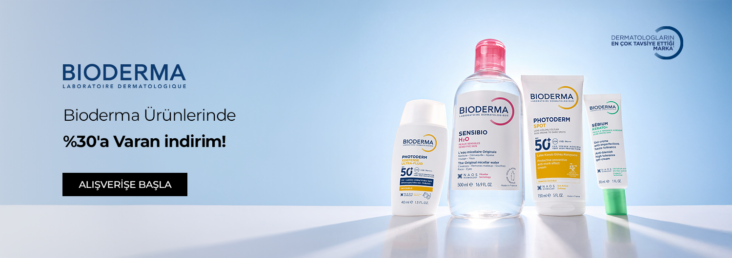 Bundle (set) stok kodlu ürünler dahil değildir; sadece kampanya altında listelenen tüm ürünler dahildir.
%30'a varan indirim ürün fiyatlarına doğrudan yansıtılmıştır.
Kampanyadan yararlanmak için sepete eklenen Bioderma ürünleri belirlenen kampanya koşulları üzerinden hesaplanacaktır.
Kısmi iade durumunda, iade tutarı ürünün satın alınan
indirimli / kampanyalı net fiyatı üzerinden hesaplanır.
İade durumunda, kampanya kapsamı dışındaki diğer sepet avantajları veya kargo baremleri değişiklik gösterebilir.