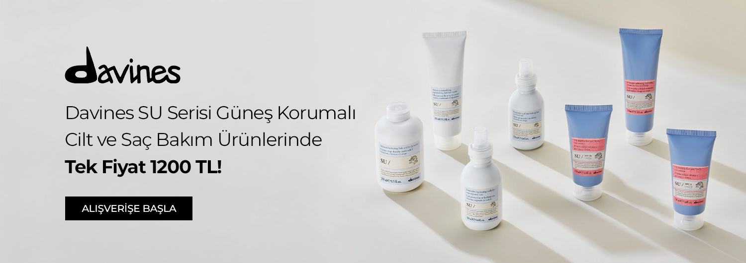 Bundle (set) stok kodlu ürünler dahil değildir; sadece kampanya altında listelenen tüm ürünler dahildir.
Davines SU Serisi ürünlerinde geçerli 1200 TL tek fiyat indirimi doğrudan ürün fiyatlarına yansıtılmıştır.
Kampanyadan yararlanmak için sepete eklenen Davines SU ürünleri belirlenen kampanya koşulları üzerinden hesaplanacaktır.
Kısmi iade durumunda, iade tutarı ürünün satın alınan
indirimli / kampanyalı net fiyatı üzerinden hesaplanır.
İade durumunda, kampanya kapsamı dışındaki diğer sepet avantajları veya kargo baremleri değişiklik gösterebilir.