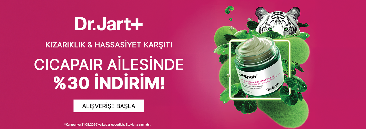 Bundle (set) stok kodlu ürünler dahil değildir; sadece kampanya altında listelenen tüm ürünler dahildir.
%30 indirim ürün fiyatlarına doğrudan yansıtılmıştır.
Kampanyadan yararlanmak için sepete eklenen Dr. Jart+ Cica serisi ürünleri belirlenen kampanya koşulları üzerinden hesaplanacaktır.
Kısmi iade durumunda, iade tutarı ürünün satın alınan
indirimli / kampanyalı net fiyatı üzerinden hesaplanır.
İade durumunda, kampanya kapsamı dışındaki diğer sepet avantajları veya kargo baremleri değişiklik gösterebilir.
