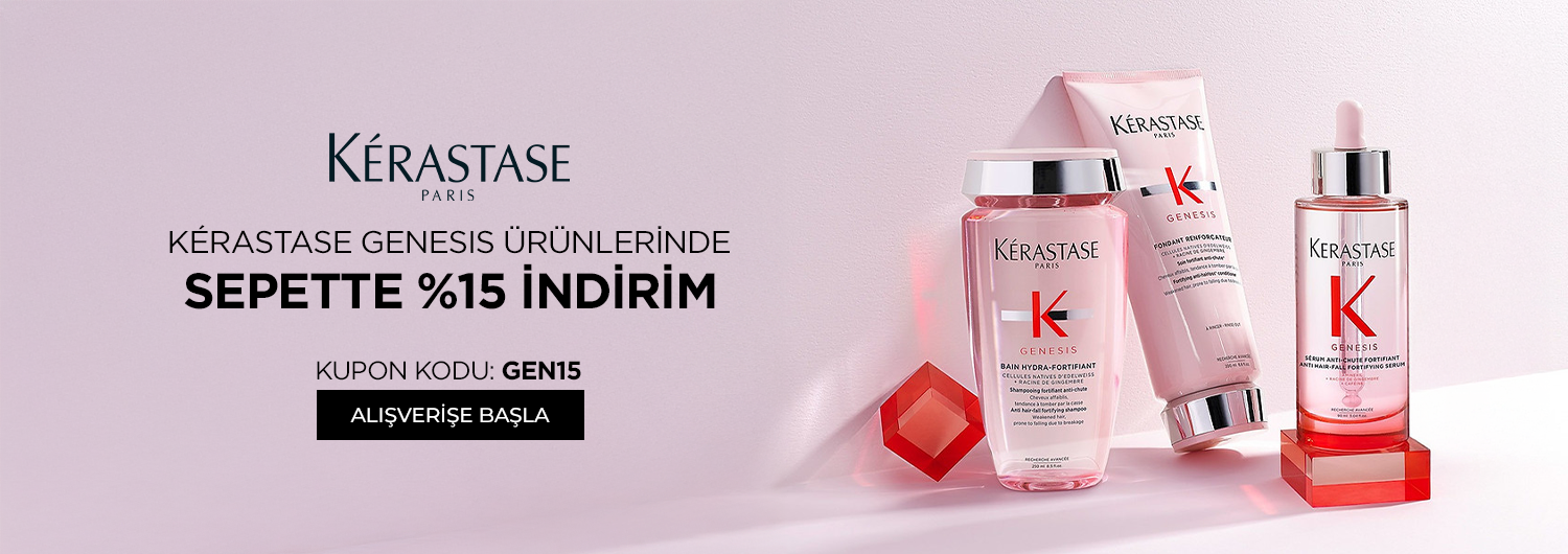 Bundle (set) stok kodlu ürünler dahil değildir; sadece kampanya altında listelenen tüm ürünler dahildir.
Kerastase Genesis ürünlerinde geçerli %15 indirim GEN15 kodu kullanıldığında sepette uygulanacaktır.
Kampanyadan yararlanmak için sepete eklenen Kerastase Genesis ürünleri belirlenen kampanya koşulları üzerinden hesaplanacaktır.
Kısmi iade durumunda, iade tutarı ürünün satın alınan
indirimli / kampanyalı net fiyatı üzerinden hesaplanır.
İade durumunda, kampanya kapsamı dışındaki diğer sepet avantajları veya kargo baremleri değişiklik gösterebilir.