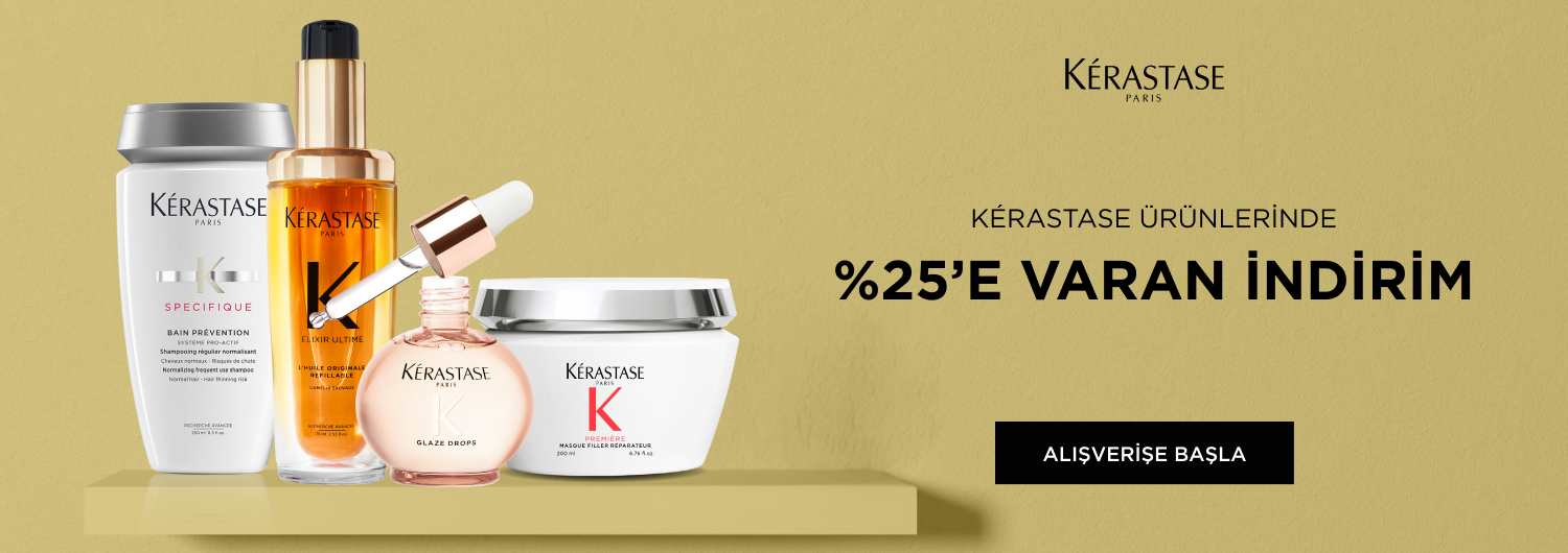 Bundle (set) stok kodlu ürünler dahil değildir; sadece kampanya altında listelenen tüm ürünler dahildir.
%25'e varan indirim ürün fiyatlarına doğrudan yansıtılmıştır.
Kampanyadan yararlanmak için sepete eklenen Kerastase ürünleri indirimli fiyatlar üzerinden hesaplanacaktır. Kısmi iade durumunda, iade tutarı ürünün satın alınan
indirimli fiyatı üzerinden hesaplanır.
İndirim doğrudan ürün bazlı uygulandığı için, iade edilen ürünün net tutarı hesabınıza aktarılır; ancak kampanya kapsamı dışındaki diğer sepet avantajları veya kargo baremleri bu iadeden dolayı değişiklik gösterebilir.