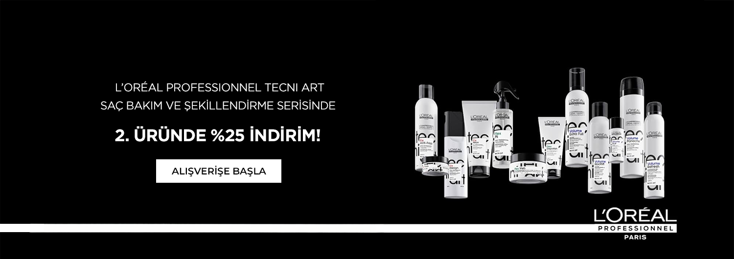 Bundle (set) stok kodlu ürünler dahil değildir; sadece kampanya altında listelenen tüm ürünler dahildir.
Loreal Professionnel Tecni Art saç bakım ve şekillendirme serisinde geçerli 2. ürüne %25 indirim sepette otomatik olarak uygulanacaktır.
Kampanyadan yararlanmak için sepete eklenen Loreal Professionnel Tecni Art ürünleri belirlenen kampanya koşulları üzerinden hesaplanacaktır.
İndirim, sepetteki fiyatı en düşük olan ürüne uygulanır.
Kısmi iade durumunda, iade tutarı ürünün satın alınan
indirimli / kampanyalı net fiyatı üzerinden hesaplanır.
İade durumunda, kampanya kapsamı dışındaki diğer sepet avantajları veya kargo baremleri değişiklik gösterebilir.