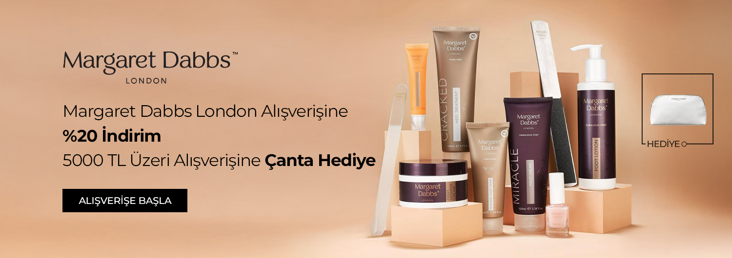 Bundle (set) stok kodlu ürünler dahil değildir; sadece kampanya altında listelenen tüm ürünler dahildir.
%20 indirim ürün fiyatlarına doğrudan yansıtılmıştır. 5000 TL ve üzeri alışverişlerinizde hediye ürün sepette otomatik olarak eklenecektir.
Kampanyadan yararlanmak için sepete eklenen Margaret Dabbs London ürünleri belirlenen kampanya koşulları üzerinden hesaplanacaktır.
Hediye ürün kampanyası stoklarla sınırlıdır ve alışveriş başına tek seferlik geçerlidir.
Kısmi iade durumunda, iade tutarı ürünün satın alınan
indirimli / kampanyalı net fiyatı üzerinden hesaplanır.
İade durumunda, kampanya kapsamı dışındaki diğer sepet avantajları veya kargo baremleri değişiklik gösterebilir.