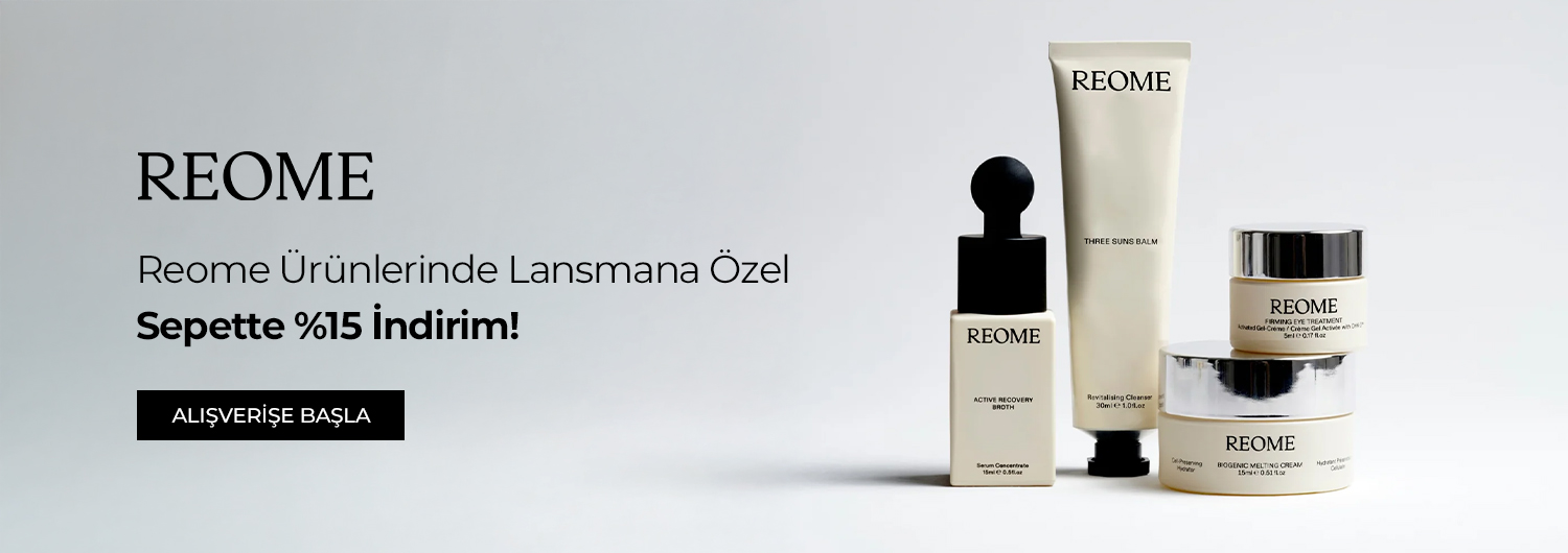 Bundle (set) stok kodlu ürünler dahil değildir; sadece kampanya altında listelenen tüm ürünler dahildir. Reome ürünlerine özel lansmana özel sepette %15 indirim avantajı, ürün fiyatlarına yansıtılmıştır. Kampanyadan yararlanmak için sepete eklenen Reome ürünleri indirimli fiyatlar üzerinden hesaplanacaktır. Kısmi iade durumunda, iade tutarı ürünün satın alınan
indirimli fiyatı üzerinden hesaplanır.
İndirim doğrudan ürün bazlı uygulandığı için, iade edilen ürünün net tutarı hesabınıza aktarılır; ancak kampanya kapsamı dışındaki diğer sepet avantajları veya kargo baremleri bu iadeden dolayı değişiklik gösterebilir.