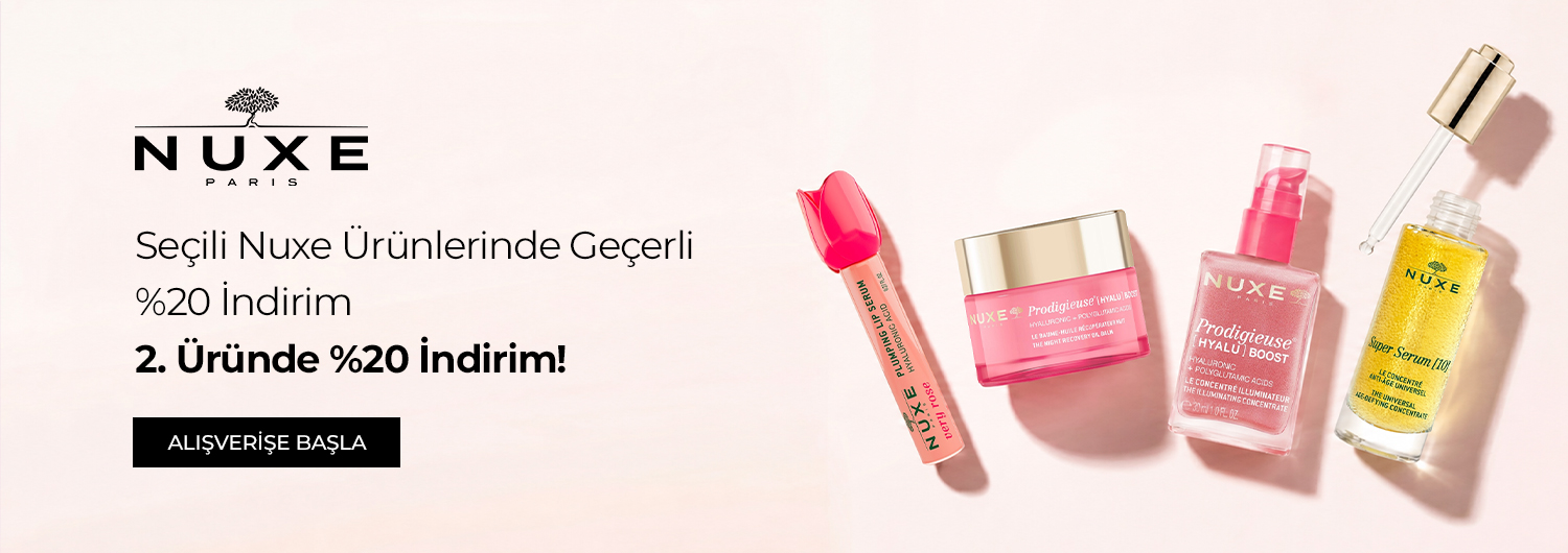 Bundle (set) stok kodlu ürünler dahil değildir; sadece kampanya altında listelenen tüm ürünler dahildir.
%20 indirime ek 2. üründe %20 indirim sepette yansıtılacaktır.
Kampanyadan yararlanmak için sepete eklenen Nuxe ürünleri indirimli fiyatlar üzerinden hesaplanacaktır. Kısmi iade durumunda, iade tutarı ürünün satın alınan
indirimli fiyatı üzerinden hesaplanır.
İndirim doğrudan ürün bazlı uygulandığı için, iade edilen ürünün net tutarı hesabınıza aktarılır; ancak kampanya kapsamı dışındaki diğer sepet avantajları veya kargo baremleri bu iadeden dolayı değişiklik gösterebilir.