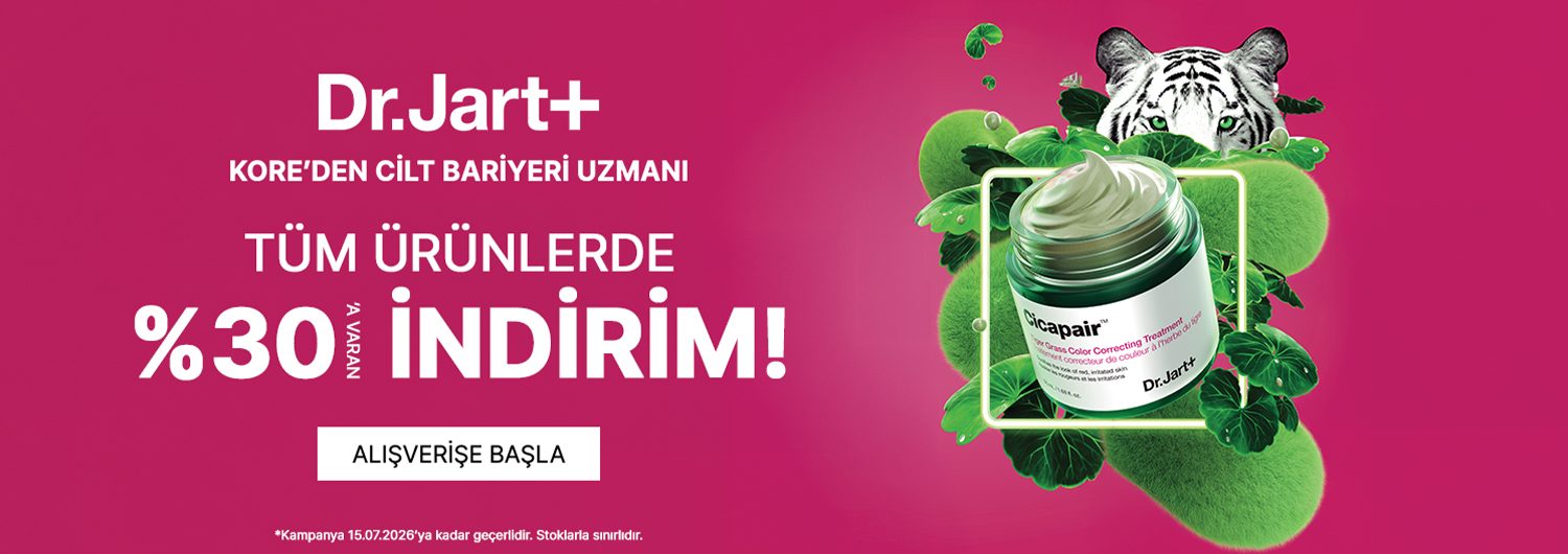 Bundle (set) stok kodlu ürünler dahil değildir; sadece kampanya altında listelenen tüm ürünler dahildir. Dr.Jart Cicapair Tiger Grass 15 ml ürününde %30, diğer tüm ürünlerde %20 indirim ürün fiyatlarına doğrudan yansıtılmıştır.
Kampanyadan yararlanmak için sepete eklenen Dr. Jart+ ürünleri indirimli fiyatlar üzerinden hesaplanacaktır. Kısmi iade durumunda, iade tutarı ürünün satın alınan
indirimli fiyatı üzerinden hesaplanır.
İndirim doğrudan ürün bazlı uygulandığı için, iade edilen ürünün net tutarı hesabınıza aktarılır; ancak kampanya kapsamı dışındaki diğer sepet avantajları veya kargo baremleri bu iadeden dolayı değişiklik gösterebilir.