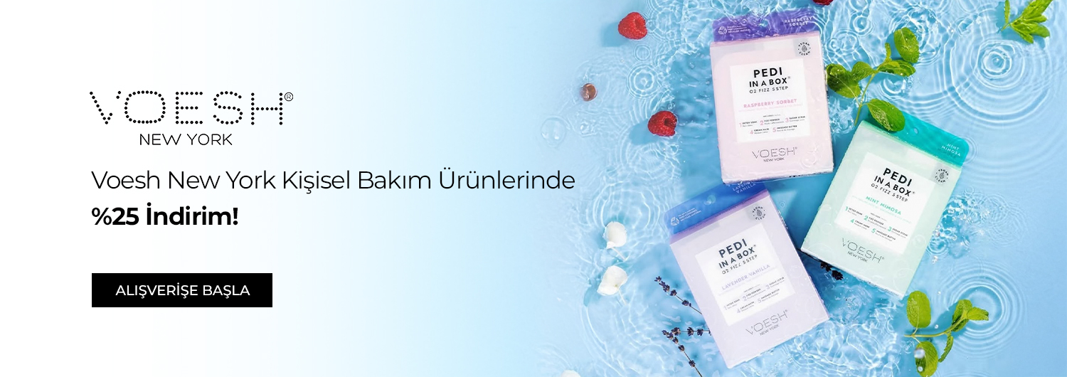 Bundle (set) stok kodlu ürünler dahil değildir; sadece kampanya altında listelenen tüm ürünler dahildir. %25 indirim sepette yansıtılacaktır.
Kampanyadan yararlanmak için sepete eklenen Voesh New York ürünleri indirimli fiyatlar üzerinden hesaplanacaktır. Kısmi iade durumunda, iade tutarı ürünün satın alınan
indirimli fiyatı üzerinden hesaplanır.
İndirim doğrudan ürün bazlı uygulandığı için, iade edilen ürünün net tutarı hesabınıza aktarılır; ancak kampanya kapsamı dışındaki diğer sepet avantajları veya kargo baremleri bu iadeden dolayı değişiklik gösterebilir.