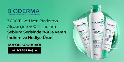 Kampanya 01.09.2026 – 15.09.2026 tarihleri arasında geçerlidir. Bundle (set) stok kodlu ürünler kampanyaya dahil değildir; kampanya yalnızca kampanya sayfasında listelenen tekil ürünlerde geçerlidir. Sepetinizdeki Bioderma ürünlerinin toplamı 3.000 TL ve üzerine ulaştığında, BIO1 kupon kodu ile sepette 400 TL indirim uygulanır. İndirim alışveriş başına ve kullanıcı başına tek seferlik geçerlidir, katlanmaz ve diğer kupon kodlu kampanyalarla birleştirilemez. Kısmi iade durumunda iade tutarı, ürünün satın alındığı indirimli / kampanyalı net fiyat üzerinden hesaplanır. İade sonrasında kampanya koşulunun bozulması halinde kargo baremleri ve kampanya kapsamı dışındaki sepet avantajları değişiklik gösterebilir.