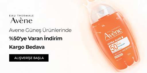 Kampanya 01.09.2026 – 10.09.2026 tarihleri arasında geçerlidir. Bundle (set) stok kodlu ürünler dahil değildir; sadece kampanya altında listelenen tüm ürünler dahildir.
%50'ye varan indirim oranları ürün fiyatlarına doğrudan yansıtılmıştır. Siparişinizde DHL ile kargo ücretsizdir.
Kampanyadan yararlanmak için sepete eklenen Avene Güneş ürünleri belirlenen kampanya koşulları üzerinden hesaplanacaktır.
Ücretsiz kargo avantajı müşteri/alışveriş başına tek seferlik geçerlidir, katlanmaz ve diğer kampanyalarla birleştirilemez.
Kısmi iade durumunda, iade tutarı ürünün satın alınan
indirimli / kampanyalı net fiyatı üzerinden hesaplanır.
İade durumunda, kampanya kapsamı dışındaki diğer sepet avantajları veya kargo baremleri değişiklik gösterebilir.