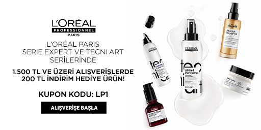 Tüm Loreal Professionnel Serie Expert ve Tecni Art Ürünlerinde 1.500 TL Üzerine 200 TL İndirim + Hediye Ürün!