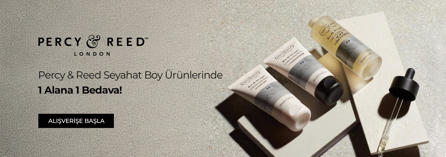 Bundle (set) stok kodlu ürünler dahil değildir; sadece kampanya altında listelenen tüm ürünler dahildir.
1 Alana 1 Bedava indirimi sepette eşit veya daha düşük fiyatlı ürüne bedava olarak uygulanacaktır.
Kampanyadan yararlanmak için sepete eklenen Percy & Reed ürünleri belirlenen kampanya koşulları üzerinden hesaplanacaktır.
Kısmi iade durumunda, iade tutarı ürünün satın alınan
indirimli / kampanyalı net fiyatı üzerinden hesaplanır.
İade durumunda, kampanya kapsamı dışındaki diğer sepet avantajları veya kargo baremleri değişiklik gösterebilir.
