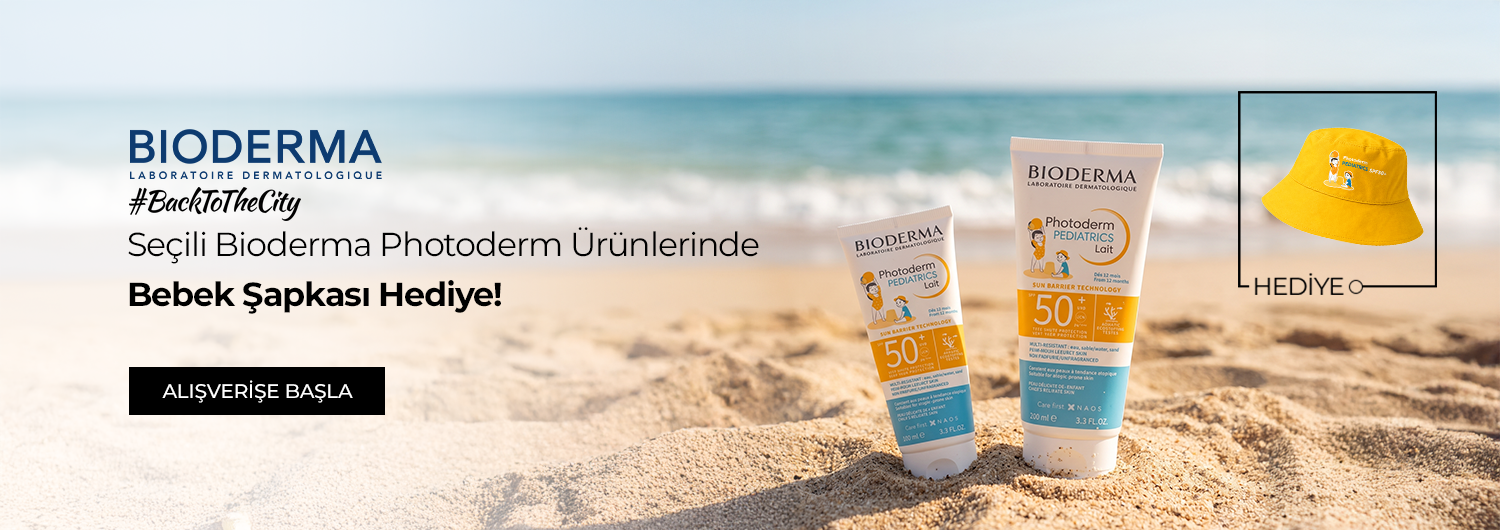Kampanya 02.09.2026 – 30.09.2026 tarihleri arasında geçerlidir. Bundle (set) stok kodlu ürünler dahil değildir; sadece kampanya altında listelenen tüm ürünler dahildir.
Seçili Bioderma Photoderm ürün alışverişlerinizde bebek şapkası hediyesi sepette otomatik olarak tanımlanacaktır.
Kampanyadan yararlanmak için sepete eklenen Bioderma ürünleri belirlenen kampanya koşulları üzerinden hesaplanacaktır. Her müşteri 1 kez yararlanabilir. Hediye ürün stoklarla sınırlıdır ve ana ürün fiyatına yansıtılmadan koşulsuz sunulmaktadır.
Kısmi iade durumunda, iade tutarı ürünün satın alınan
indirimli / kampanyalı net fiyatı üzerinden hesaplanır.
İade durumunda, kampanya kapsamı dışındaki diğer sepet avantajları veya kargo baremleri değişiklik gösterebilir.