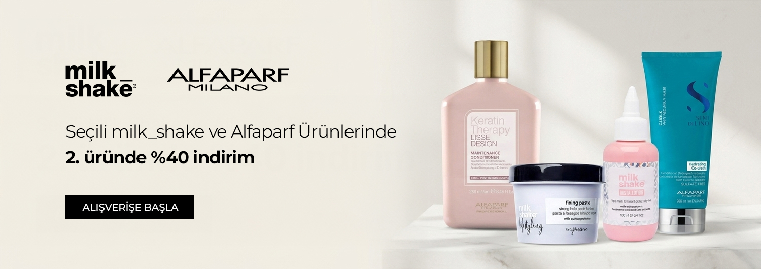 Bundle (set) stok kodlu ürünler dahil değildir; sadece kampanya altında listelenen tüm ürünler dahildir.
İndirim, sepette otomatik olarak uygulanacaktır.
Kampanyadan yararlanmak için sepete eklenen seçili milk_shake ve Alfaparf ürünleri belirlenen kampanya koşulları üzerinden hesaplanacaktır.
İndirim, sepetteki fiyatı en düşük olan ürüne uygulanır.
Kısmi iade durumunda, iade tutarı ürünün satın alınan
indirimli / kampanyalı net fiyatı üzerinden hesaplanır.
İade durumunda, kampanya kapsamı dışındaki diğer sepet avantajları veya kargo baremleri değişiklik gösterebilir.