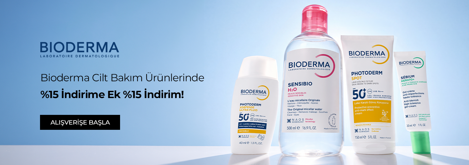 Bioderma cilt bakım ürünlerinde %15 indirime ek %15 indirim. Kampanya 15.09.2026 – 30.09.2026 tarihleri arasında geçerlidir (bitiş günü dahil).Kupon kodu gerekmez. İndirim ürün fiyatlarına yansıtılmıştır; sepete eklediğinizde indirimli fiyattan işlem görür. Kampanya sayfasında listelenen 102 ürünün tamamı kampanyaya dahildir.Kampanya yalnızca sachane.com üzerinden yapılan alışverişlerde geçerlidir; pazaryeri satışlarımızı kapsamaz.