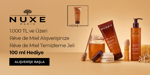 Nuxe Rêve de Miel kampanyası 20.10.2026 – 11.11.2026 tarihleri arasında (bitiş günü dahil) geçerlidir. Kampanyalı Nuxe Rêve de Miel ürünlerinden 1.000 TL ve üzeri alışverişinizde Nuxe Rêve de Miel Temizleme Jeli (Cleansing Gel) 100 ml sepetinize otomatik eklenir.
Kupon kodu girmenize gerek yoktur. Hediye nedeniyle ana ürün fiyatlarında artış yapılmamıştır. Hediye, kampanya süresince müşteri başına bir kez verilir.
Kampanya yalnızca sachane.com üzerinden yapılan alışverişlerde ve bu sayfada listelenen ürünlerde geçerlidir. Set (bundle) stok kodlu ürünler, saç boyaları, oksidanlar ve ton varyantları kampanya kapsamı dışındadır. Diğer kupon ve kampanyalarla birleştirilemez. Hediye ürünler stoklarla sınırlıdır.
Kısmi iade durumunda iade tutarı, ürünün satın alındığı indirimli net fiyat üzerinden hesaplanır. İade sonrası sepet tutarınız kampanya veya ücretsiz kargo koşulunun altına düşerse ilgili avantaj değişiklik gösterebilir.