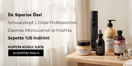 Schwarzkopf, L'Oréal Professionnel, Davines, Moroccanoil ve Hush kampanyası 02.10.2026 – 31.10.2026 tarihleri arasında (bitiş günü dahil) geçerlidir. İlk siparişinizde, sepetinizdeki kampanyalı ürünlerin toplamına %15 indirim, ödeme adımında ILK15 kodunu girdiğinizde uygulanır.
Ödeme adımında ILK15 kodunu girmeniz gerekir. Kampanya süresince müşteri başına bir kez kullanılabilir.
Kampanya yalnızca sachane.com üzerinden yapılan alışverişlerde ve bu sayfada listelenen ürünlerde geçerlidir. Set (bundle) stok kodlu ürünler, saç boyaları, oksidanlar ve ton varyantları kampanya kapsamı dışındadır. Diğer kupon ve kampanyalarla birleştirilemez.
Kısmi iade durumunda iade tutarı, ürünün satın alındığı indirimli net fiyat üzerinden hesaplanır. İade sonrası sepet tutarınız kampanya veya ücretsiz kargo koşulunun altına düşerse ilgili avantaj değişiklik gösterebilir.