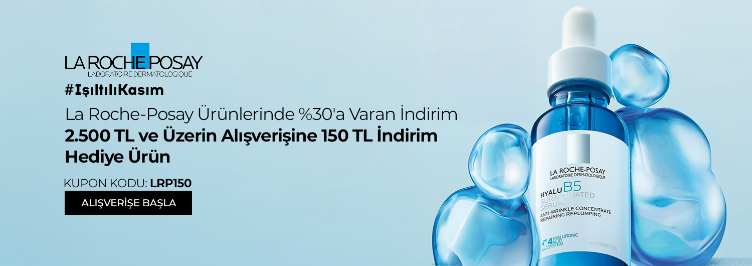 La Roche-Posay kampanyası 01.11.2026 – 30.11.2026 tarihleri arasında (bitiş günü dahil) geçerlidir. La Roche-Posay ürünlerindeki %30'a varan indirimler ürün fiyatlarına yansıtılmıştır. Buna ek olarak kampanyalı ürünlerden 2.500 TL ve üzeri alışverişinizde 150 TL indirim ve hediye ürün, LRP150 kodu ile sepette uygulanır.
Ürün fiyatlarına yansıtılan indirim için kod gerekmez; 150 TL sepet indirimi ve hediye için ödeme adımında LRP150 kodunu girmeniz gerekir. Kampanya süresince müşteri başına bir kez kullanılabilir. Hediye nedeniyle ana ürün fiyatlarında artış yapılmamıştır.
Kampanya yalnızca sachane.com üzerinden yapılan alışverişlerde ve bu sayfada listelenen ürünlerde geçerlidir. Set (bundle) stok kodlu ürünler, saç boyaları, oksidanlar ve ton varyantları kampanya kapsamı dışındadır. Diğer kupon ve kampanyalarla birleştirilemez. Hediye ürünler stoklarla sınırlıdır.
Kısmi iade durumunda iade tutarı, ürünün satın alındığı indirimli net fiyat üzerinden hesaplanır. İade sonrası sepet tutarınız kampanya veya ücretsiz kargo koşulunun altına düşerse ilgili avantaj değişiklik gösterebilir.