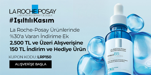 La Roche-Posay kampanyası 01.11.2026 – 30.11.2026 tarihleri arasında (bitiş günü dahil) geçerlidir. La Roche-Posay ürünlerindeki %30'a varan indirimler ürün fiyatlarına yansıtılmıştır. Buna ek olarak kampanyalı ürünlerden 2.500 TL ve üzeri alışverişinizde 150 TL indirim ve hediye ürün, LRP150 kodu ile sepette uygulanır.
Ürün fiyatlarına yansıtılan indirim için kod gerekmez; 150 TL sepet indirimi ve hediye için ödeme adımında LRP150 kodunu girmeniz gerekir. Kampanya süresince müşteri başına bir kez kullanılabilir. Hediye nedeniyle ana ürün fiyatlarında artış yapılmamıştır.
Kampanya yalnızca sachane.com üzerinden yapılan alışverişlerde ve bu sayfada listelenen ürünlerde geçerlidir. Set (bundle) stok kodlu ürünler, saç boyaları, oksidanlar ve ton varyantları kampanya kapsamı dışındadır. Diğer kupon ve kampanyalarla birleştirilemez. Hediye ürünler stoklarla sınırlıdır.
Kısmi iade durumunda iade tutarı, ürünün satın alındığı indirimli net fiyat üzerinden hesaplanır. İade sonrası sepet tutarınız kampanya veya ücretsiz kargo koşulunun altına düşerse ilgili avantaj değişiklik gösterebilir.