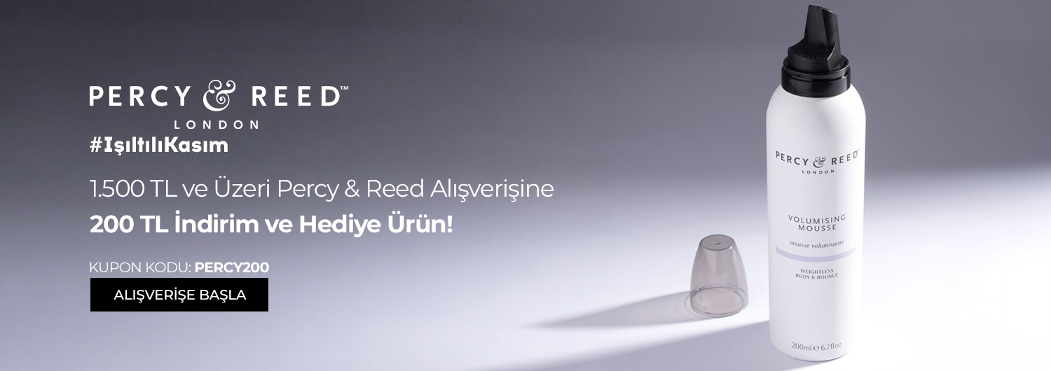 Percy & Reed kampanyası 01.11.2026 – 30.11.2026 tarihleri arasında (bitiş günü dahil) geçerlidir. Kampanyalı ürünlerden 1.500 TL ve üzeri alışverişinizde 200 TL indirim ve deneme boyu Percy & Reed ürünü hediyesi, PERCY200 kodu ile sepette uygulanır.
Ödeme adımında PERCY200 kodunu girmeniz gerekir. Kampanya süresince müşteri başına bir kez kullanılabilir. Hediye nedeniyle ana ürün fiyatlarında artış yapılmamıştır.
Kampanya yalnızca sachane.com üzerinden yapılan alışverişlerde ve bu sayfada listelenen ürünlerde geçerlidir. Set (bundle) stok kodlu ürünler, saç boyaları, oksidanlar ve ton varyantları kampanya kapsamı dışındadır. Diğer kupon ve kampanyalarla birleştirilemez. Hediye ürünler stoklarla sınırlıdır.
Kısmi iade durumunda iade tutarı, ürünün satın alındığı indirimli net fiyat üzerinden hesaplanır. İade sonrası sepet tutarınız kampanya veya ücretsiz kargo koşulunun altına düşerse ilgili avantaj değişiklik gösterebilir.