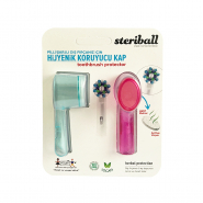 Steriball Pilli ve Şarjlı Diş Fırçası İçin Hijyenik Diş Fırçası Kabı Pembe ve Açık Mavi