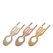 Fiona Franchimon Nº 1 HAIRPIN Saç Tokası Paris Collection Açık Bej, Karamel ve Satin Sand 3 Adet