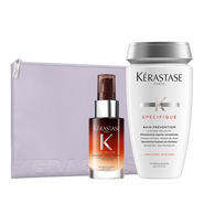 Kerastase Dökülme Karşıtı Bakım Seti ve Purple Flat Pouch
