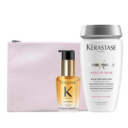 Kerastase Dökülme Karşıtı Saç Bakım Seti ve Pink Flat Pouch