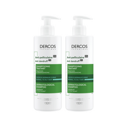 Vichy Dercos Anti-Dandruff Normal Ve Yağlı Saçlar için Kepek Karşıtı Şampuan 390 ml 2 Adet