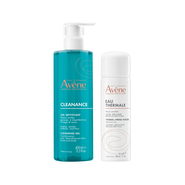 Avene Cleanance Yağlı ve Akneye Eğilimli Ciltler İçin Matlaştırıcı Etkili Temizleme Jeli 400 ml ve Termal Su 50 ml