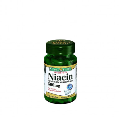Nature's Bounty Flush Free Niacin 500 mg 50 Kapsül