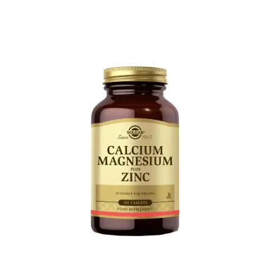 Solgar Calcium Magnesium Plus Zinc Magnezyum 100 Tablet