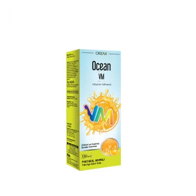 Orzax Ocean VM Vitamin Mineral Portakal Aromalı Şurup 150ml