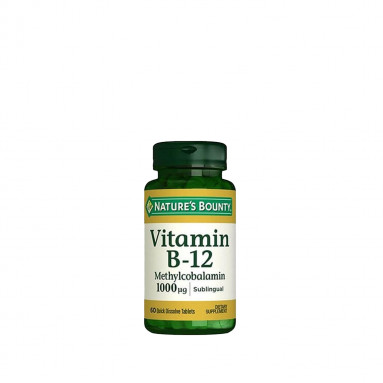 Nature's Bounty Vitamin B12 Methylcobalamin 1000 mcg 60 Dilaltı Tablet