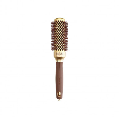 Olivia Garden Expert Blowout Shine Wavy Bristles Altın ve Kahverengi Fön Fırçası 35
